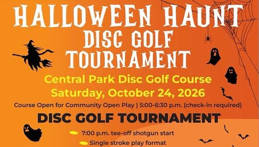 Oct. 24: Halloween Haunt Disc Golf Tourney at Central Park